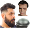 PU Skin Toupee for Men NLW European Human Hair Pieces for mens 10x8 base size V loop PU thin Skin 004mm hair replacement