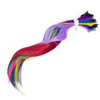 SWACC 22 Pcs Colored Party Highlights Clip on in Hair Extensions For Women MultiColors Hair Streak Synthetic Hairpieces