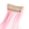 SWACC 12 Pcs Curly Wavy One Color Party Highlights Clip on in Hair Extensions For Women Colored Hair Streak Synthetic Ha