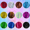 FEBSNOW 2400 Strands Christmas Tinsel Icicles 47 Inches Glitter Mylar Foil Icicle for Christmas Tree 12 Mixed Colors Shi