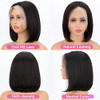 Hoacon Bob Wig Human Hair 13x4 Frontal Lace Wigs for black Women HD Bob Lace Front Wigs Human Hair Glueless Wigs pre plu