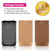 LEOBRO 10 PCS Wig Caps Brown and Light Brown Stocking Wig Caps Black Mesh Hair Nets for Women Girl Kids Men Cosplay Part