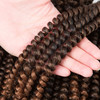 YEBO 30 Strands Spring Twist Hair 4 Packs 8 Inch Spring Twists Crochet Braiding Hair Ombre Colors Synthetic Hair Extensi