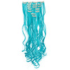 SWACC 7 Pcs Full Head Party Highlights Clip on in Hair Extensions For Women Colored Hair Streak Synthetic Hairpieces 20I