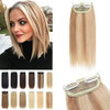 Snoilite Hair Extensions for Short Hair Clip in Human Hair 1PCS 2 Clips Balayage Clip in Hairpieces For Women Add Volume