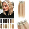 Snoilite Hair Extensions for Short Hair Clip in Human Hair 1PCS 2 Clips Balayage Clip in Hairpieces For Women Add Volume