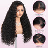 Alibeauty 13x4 Water Wave Lace Front Wigs Human Hair Pre Plucked Bleached Knots 200 Density Water Wave Frontal Wigs for