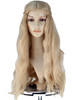 Angelaicos Womens Hippie Wigs Long Blonde Wig Fluffy Wavy Party Cosplay Wig
