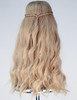 Angelaicos Womens Hippie Wigs Long Blonde Wig Fluffy Wavy Party Cosplay Wig