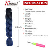 Xtrend 6Pcs 24 Inch Ombre Jumbo Braiding Hair 2 Tone Afro Braiding Hair Extensions 24 Inch Synthetic Hair for Braiding 1