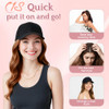 SEGO Hat Wig Hat with Hair Attached for Women Black Baseball Cap with Hair Extensions Long Wavy Baseball Cap Wig Adjusta
