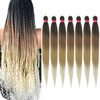 36 Ombre Pre Stretched Braiding Hair Yaki Texture Crochet Braid Hair Extensions 4 Tones Braiding Hair Pre Stretched 7pac