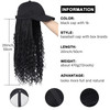 GUOJIAN Goddess Box Braiding Baseball Cap Wig Black Bohemian Curly Ends Box Braids Hat with Braided Hair Extensions for