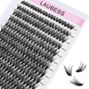 Cluster Lashes 240pcs 40D DIY Eyelash Extension D Curl Long Individual Lashes Mixed Tray Faux Mink Lash Clusters Extensions 0.07 0.10 Black (40D-0.07 online at globaldelivered