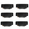 YTBYT 6 Pcs Stickable Wig Clips UShape Snap Clip 32mm 6Teeth Hair Extensions Clips for Fixed Wig Windproof Strap Black
