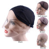 Lace Front Wig Cap for Making Wigs with Adjustable Strap Glueless Weaving Wig Caps Swiss Lace Hairnet Black M 54 cm