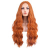 BERON Wigs Orange Long Wavy Wig for Women Curly Ginger Heat Resistant Synthetic Hair Wigs for Daily Use with Wig Cap