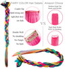 FAIRY COLOR 9PCS Hair Accessories Party Highlights Colorful Clip in Synthetic Hair ExtensionsStraight Long Hairpieces Ra