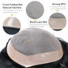 lumeng Toupee Mans Pieces and Hair System 100 Human Hair Mens Hairpiece Male Unit Mono Lace With Npu Around Lace Base Re