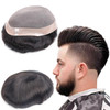lumeng Toupee for Men Hair Piece Male Hair Unit Balding Man Replacement 100 Human Hair Mono Lace With NPU Around Lace Sy