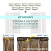 DIY Clip In Hair Extensions Kit Convert Tape In Human Hair Extensions into Custom Clip in Set Snap Clips No Sewing Requi
