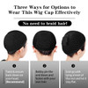 Dreamlover Black Wig Cap for Women Lace Front Mesh Wig Cap for Long Hair 2 Pieces