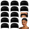 Dreamlover Black Stocking Wig Cap for Black Women 12 Pieces