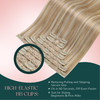 Easyouth Clip in Hair Extensions Real Human Hair Highlights Clip on Hair Extension Human Hair Honey Blonde Highlight Ble