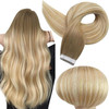 Full Shine Ombre Blonde Tape in Hair Extensions Human Hair 62760 Brown to Honey Blonde 16Inch Tape in Extensions Balayag