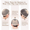 Dreamlover Fishnet Wig Cap for Women with Long Hair Hair Net for Wig Natural Nude 3 Pieces