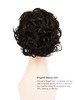Yamel Messy Bun Scrunchie Chignon Hairpiece Updo Curly Bun Extension Combs in Messy Bun Hair Piece for Women Dark Brown