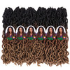 18 Inch Goddess Faux locs Crochet Hair 6 PacksLot Soft Gypsy Locs Wavy Crochet Braids Dreadlocks 3 Tone Curly Wavy Twist