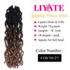 18 Inch Goddess Faux locs Crochet Hair 6 PacksLot Soft Gypsy Locs Wavy Crochet Braids Dreadlocks 3 Tone Curly Wavy Twist