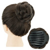 IMISSU Braided Chignon Hair Donut Hairpieces Dancer Scrunchie Claw Hair Bun Updo Wig Chocolate Brown