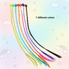 Bememo 21 Pieces Colored Braids Hair Extensions with Clip Rainbow Braided Kids Hair Extensions Accessories for Children