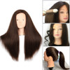 Mannequin Head with Human Hair 2224 Inch Cosmetology Manikin Doll Head with 60 Brown Real Hair for Hairstylists Cosmetol