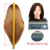 Mannequin Head with Human Hair 2224 Inch Cosmetology Manikin Doll Head with 60 Brown Real Hair for Hairstylists Cosmetol