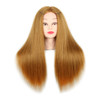 Mannequin Head with Human Hair 2224 Inch Cosmetology Manikin Doll Head with 60 Blonde Real Hair for Hairstylists Cosmeto