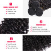 Kinky Curly Bundles 12A Virgin Brazilian Human Hair Bundles 18 20 22 Inch Natural Black Curly Weave Hair for Women