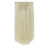 HSPJHTM Bleach Blonde Hair Extensions Clip in Hair Extension for Women Halloween 5 Pieces 22 Synthetic Long Straight Nat