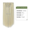 HSPJHTM Bleach Blonde Hair Extensions Clip in Hair Extension for Women Halloween 5 Pieces 22 Synthetic Long Straight Nat