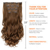 HSPCYGG Brown Hair ExtensionClip hair Extensions 18 wavy Synthetic 55 Oz 22 Straight Hair Pieces Wig Cheap FluffyNot Tan