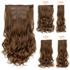 HSPCYGG Brown Hair ExtensionClip hair Extensions 18 wavy Synthetic 55 Oz 22 Straight Hair Pieces Wig Cheap FluffyNot Tan