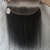 Forawme Unprocessed Brazilian Kinky Straight Hair Full Lace Frontals Human Hair 14 Inch 1B Ear To Ear Pre Plucked 13X4 L