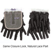 Molefi Brazilian Funmi Hair Curly Weave 3 Bundles with Lace Closure 2x4 T Burmese Curly Bundles Human Hair with Closure
