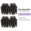 Molefi Brazilian Funmi Hair Curly Weave 3 Bundles with Lace Closure burmese curly bundles human hair with 4x4 Closure 10