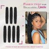 Dansama 7 Packs Passion Twist Hair Water Wave Braiding Hair for Butterfly Style Crochet Braids Bohemian Hair Extensions