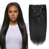 Sassina Silky Straight Clip In Human Hair Extensions for African American Black Women Double Wefts Remy Human Hair Exten
