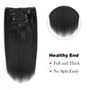 Sassina Silky Straight Clip In Human Hair Extensions for African American Black Women Double Wefts Remy Human Hair Exten