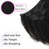 Sassina Double Wefts Afro Curly Clip in Human Hair ExtensionsInvisable Seamless Remi Clip Hair 3C 4A For African America